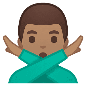 Man gesturing NO