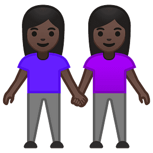 Women holding hands