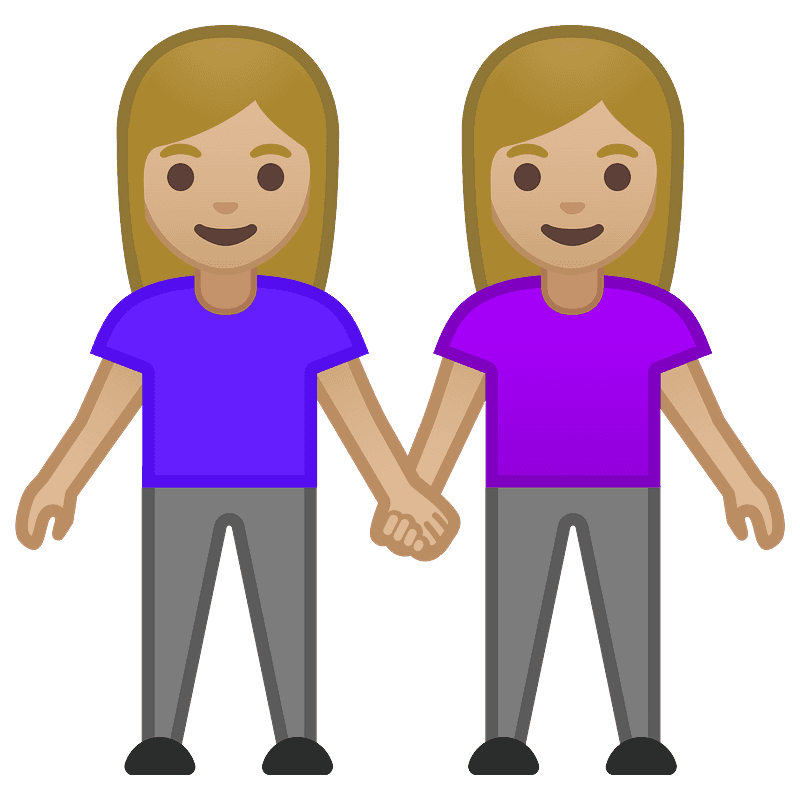 Women holding hands