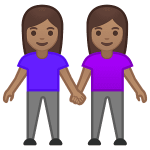 Women holding hands