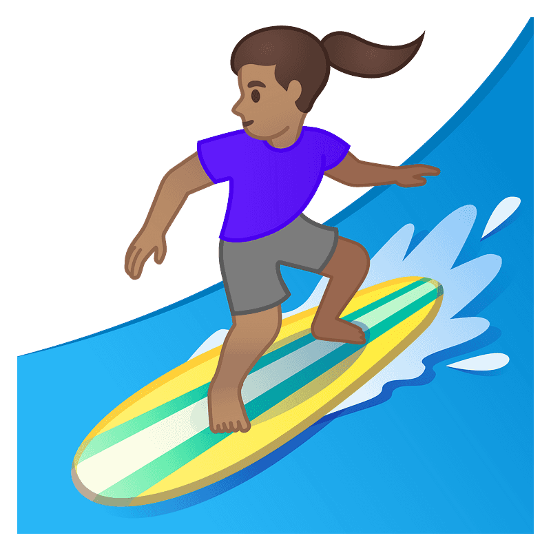 Woman surfing