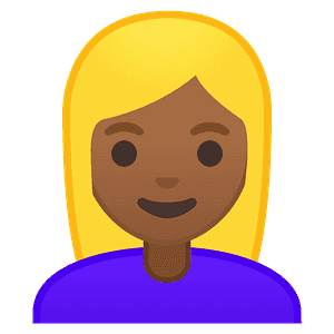 Peau foncée femme blonde 