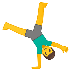 Man cartwheeling