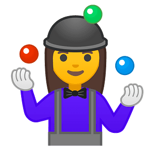 Woman juggling