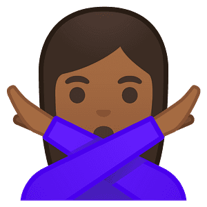 Woman gesturing NO