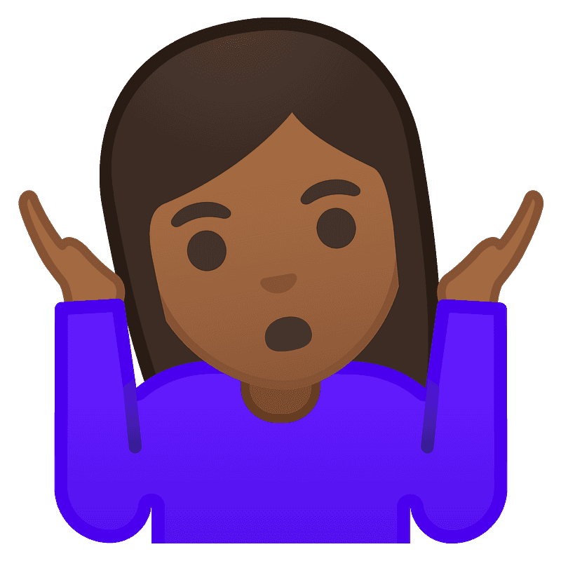 Woman shrugging
