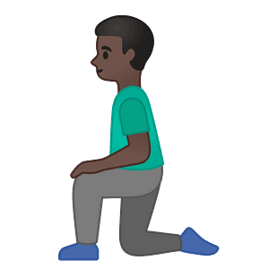 Man kneeling - Free vector emoji on creazilla.com