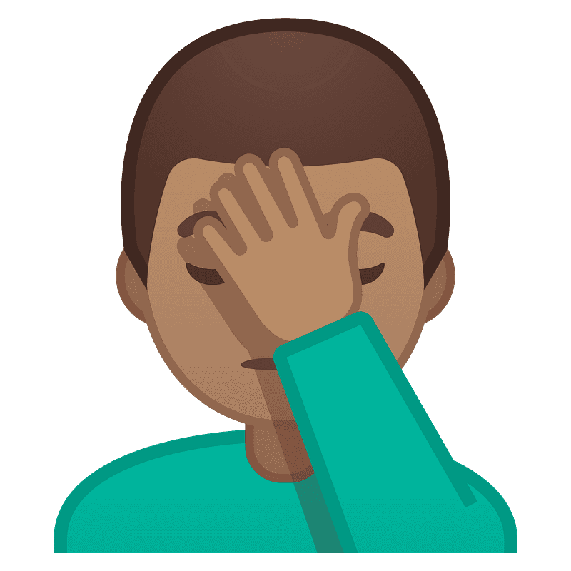 Man facepalming