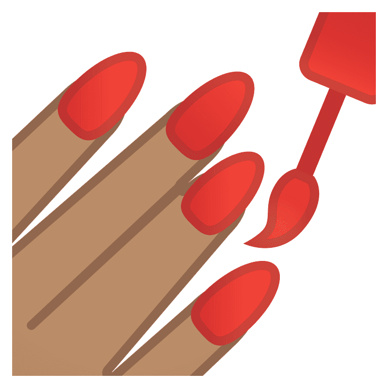 Tono de piel medio pintarse las uñas