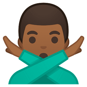 Man gesturing NO