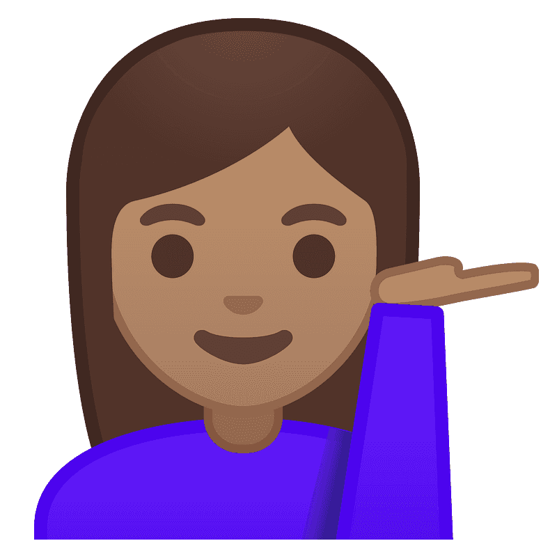 Woman tipping hand