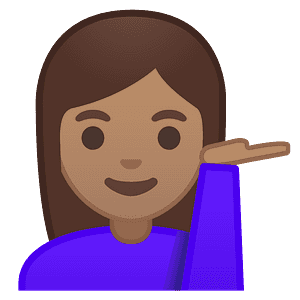 Woman tipping hand