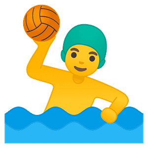 Man playing water polo