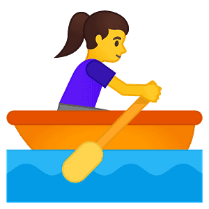 Woman rowing boat