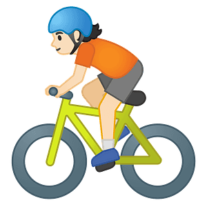 Person biking