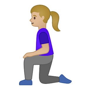 Woman kneeling