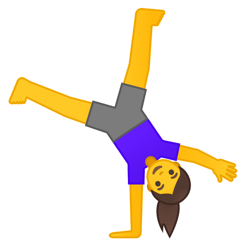 Woman cartwheeling