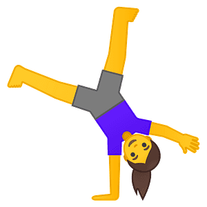 Woman cartwheeling