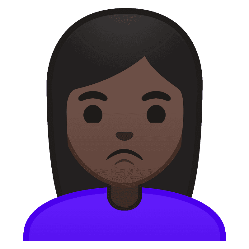 Woman pouting