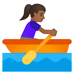 Woman rowing boat
