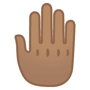 Raised back of hand