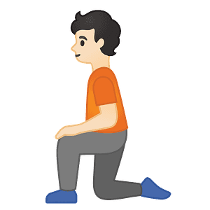 Person kneeling