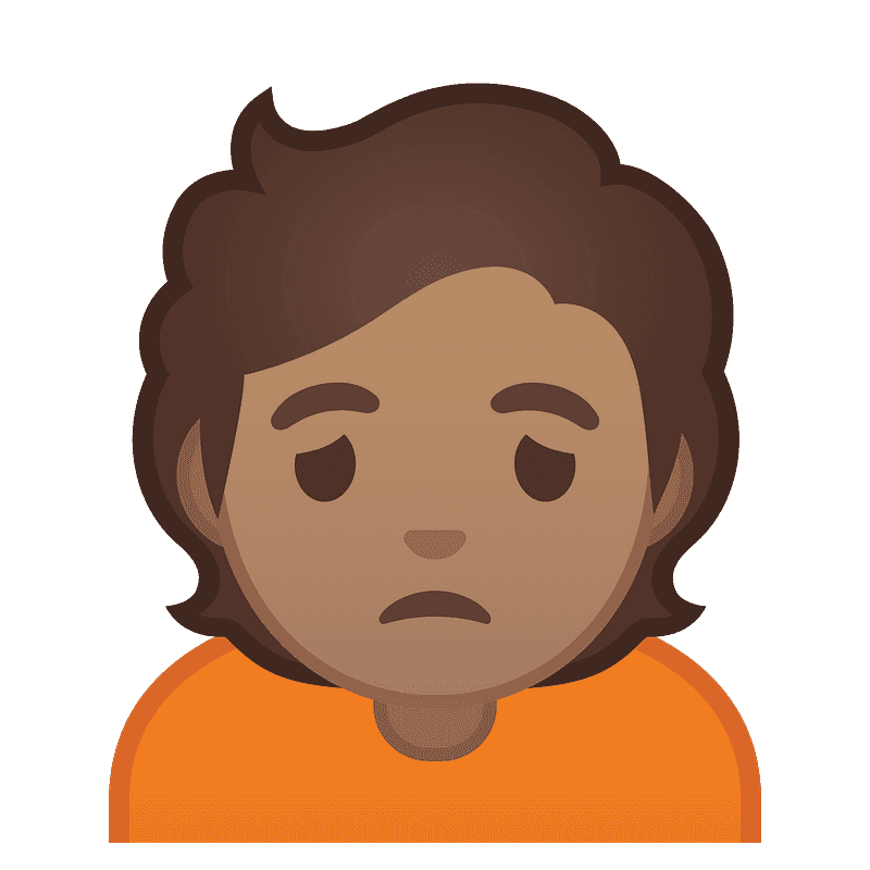Person frowning