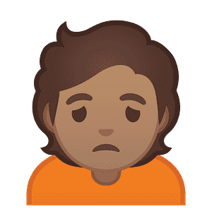 Person frowning