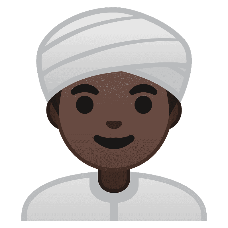 Peau foncée femme en turban 