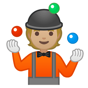 Person juggling