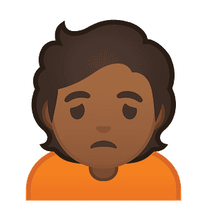 Person frowning