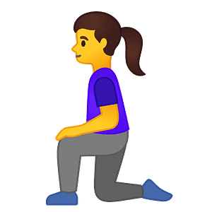 Woman kneeling