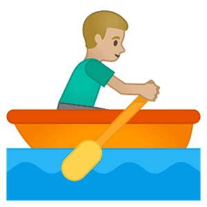 Man rowing boat