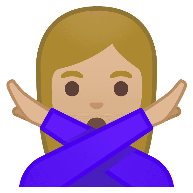 Woman gesturing NO