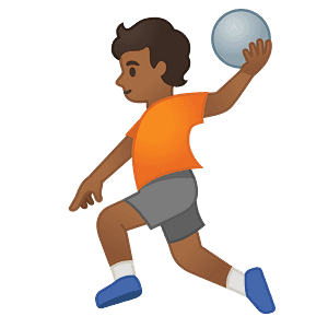 Person playing handball