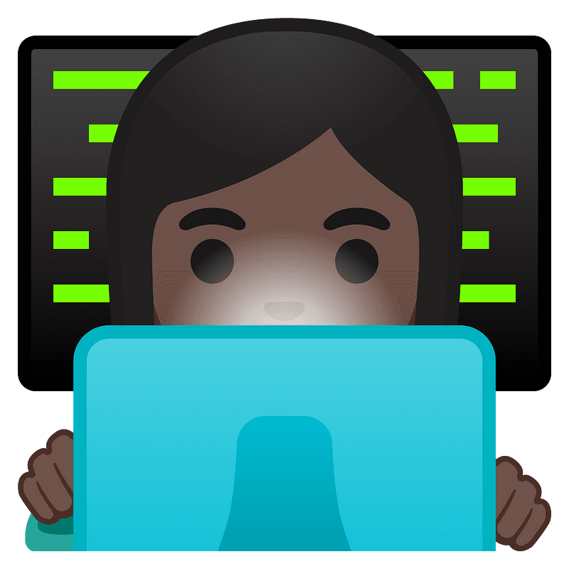 Peau foncée informaticienne 