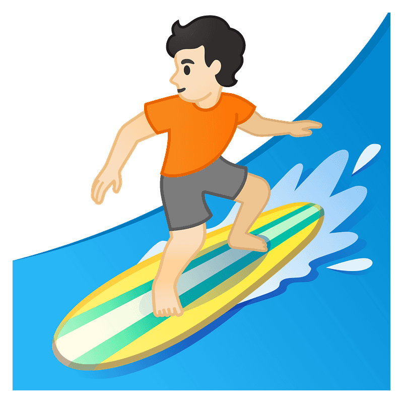较浅肤色 冲浪