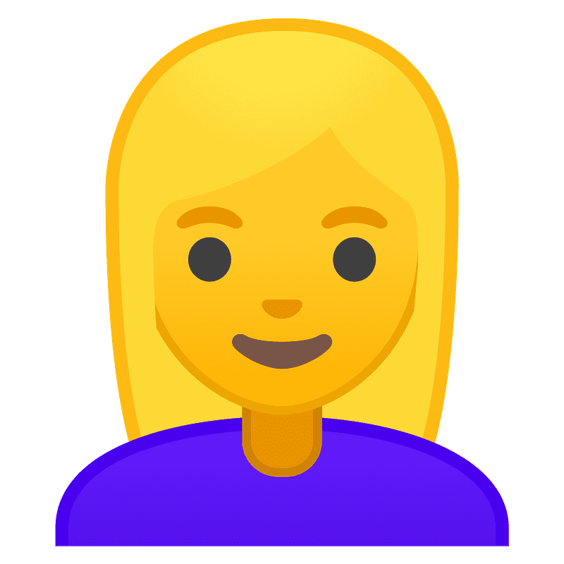 Woman: blond hair