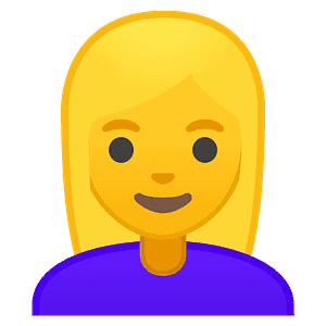 Woman: blond hair