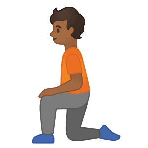 Person kneeling