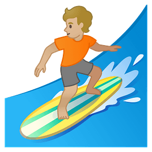 Person surfing