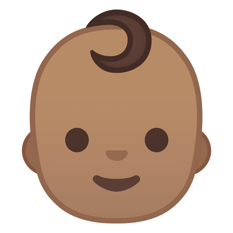中間の肌色 赤ん坊