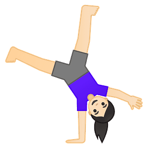 Woman cartwheeling