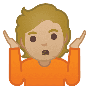 Person shrugging