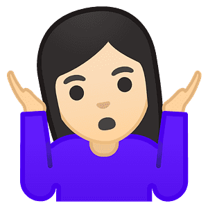 Woman shrugging