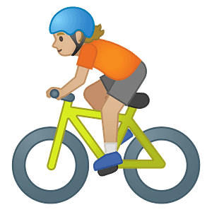 Person biking
