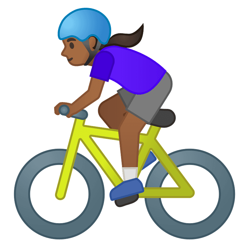 Woman biking