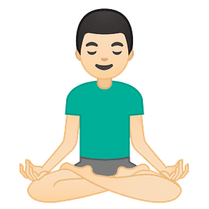 Man in lotus position
