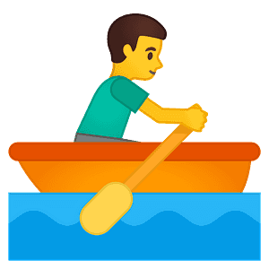 Man rowing boat