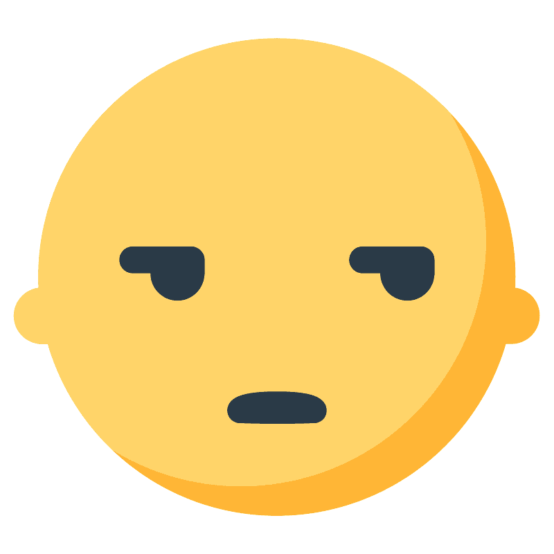 Unamused face